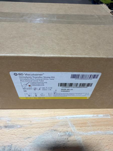 BD Vacutainer Urinalysis Transfer Straw Kit 364943