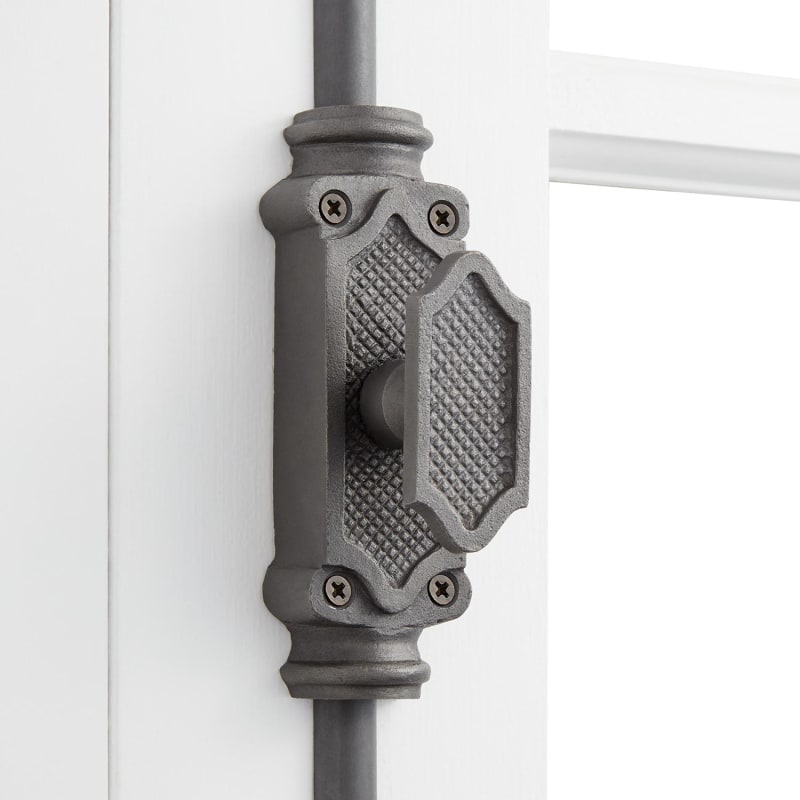 Signature Hardware 436284 Lattice Iron Cremone Bolt for 6' Windows Antique Iron Security Bolt Cremone Bolt