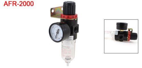 uxcell A13061800ux0072 AFR-2000 Pneumatic Filter Regulator Air Treatment Unit W Pressure Gauge