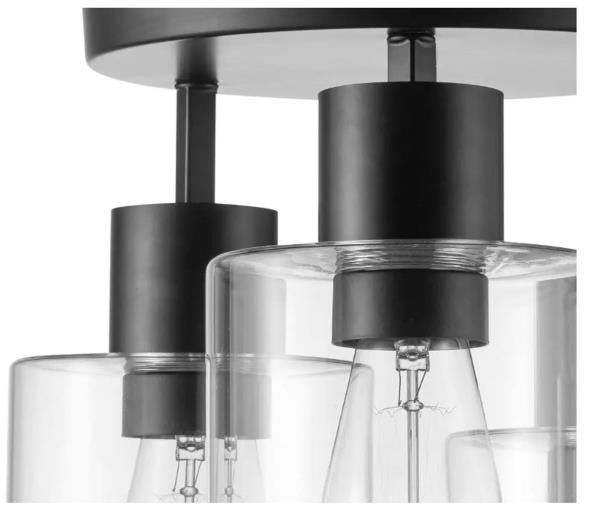 GLASS SHADES ONLY Home Decorators Sutton Place 14 in. 3-Light Flush Mount Light