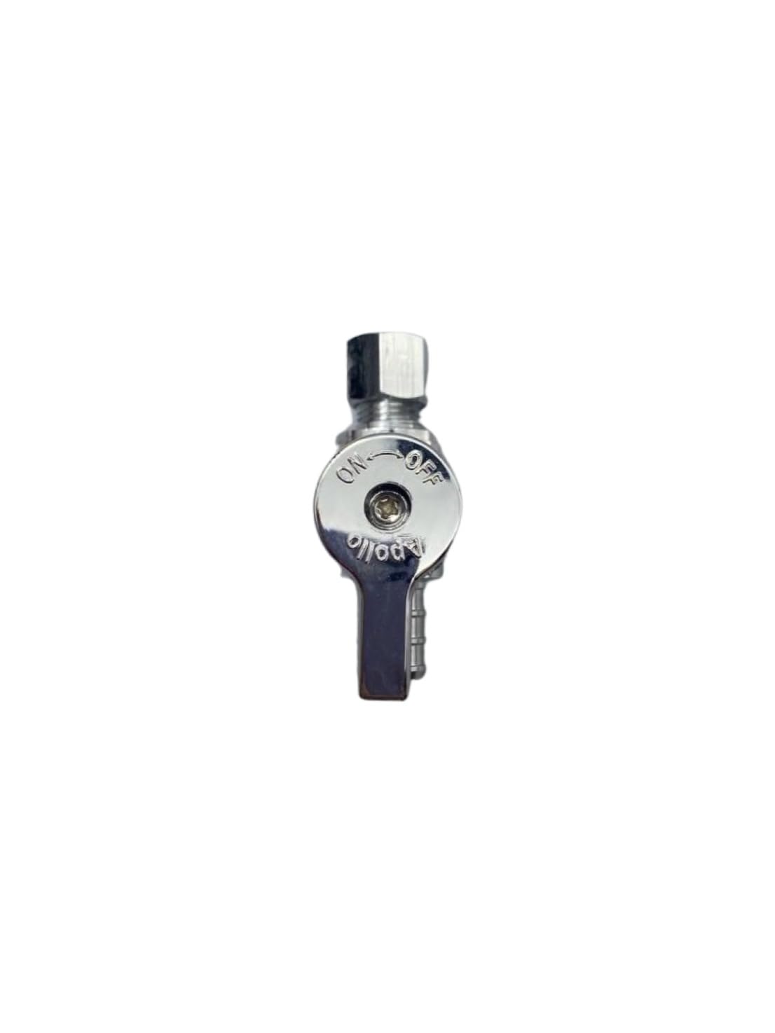 1/2 in. Chrome-Plated Brass PEX Barb x 1/4 in. Compression Quarter-Turn Straight Stop Valve
