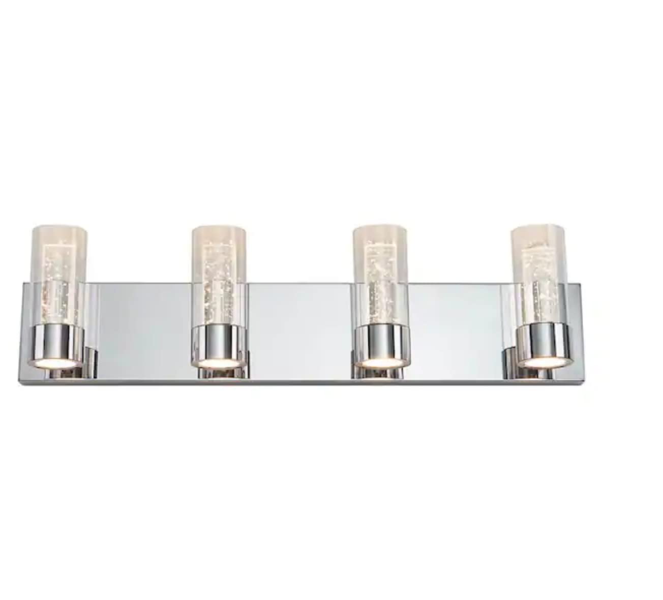 PARTS - GLASS GLOBE AND CRACKLED GLASS REPLACEMENT FOR Artika Essence 27 in 4-Light for Bath Chrome LED Modern Bath Vanity Light Bar