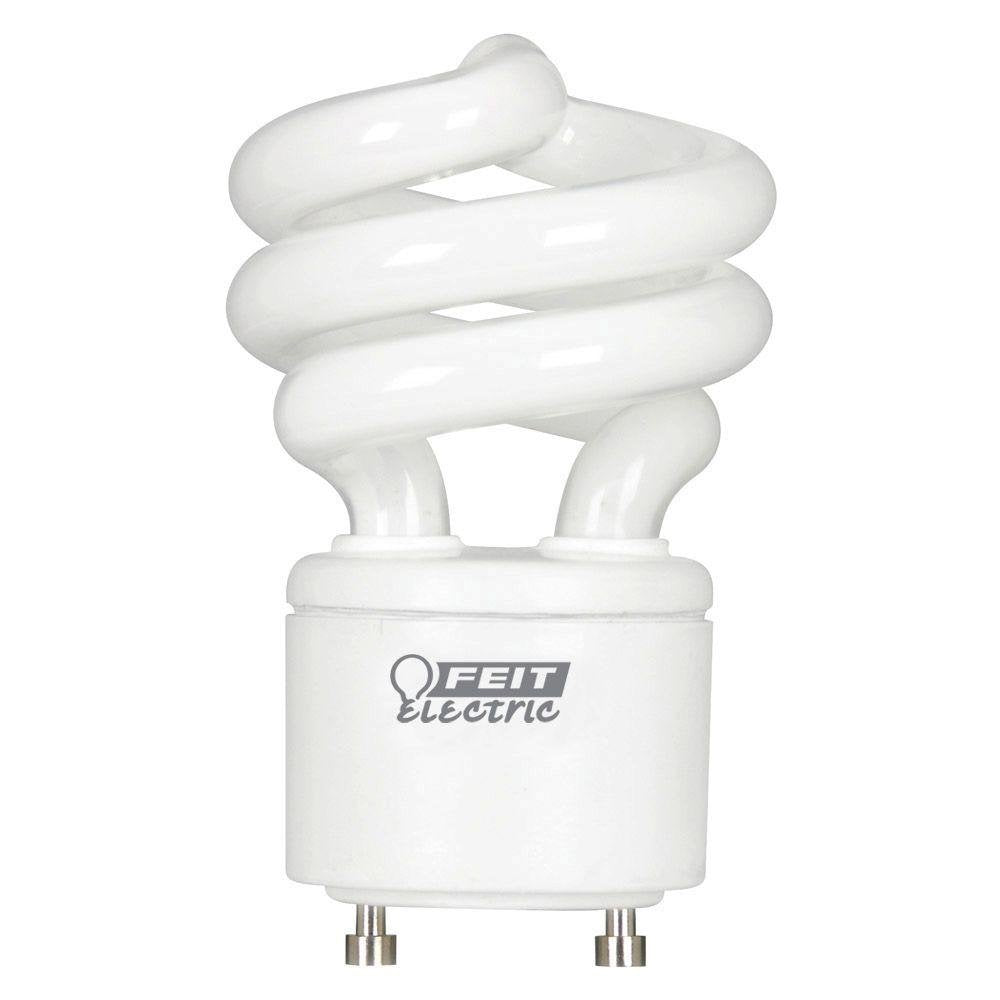 Feit Electric 60W Equivalent CFL Twist Light Bulb on GU24 Base, Non-Dimmable, 900 Lumens, 10K Life Hours, 4100K Cool White 6 Pack - BPESL13T/GU24/41K