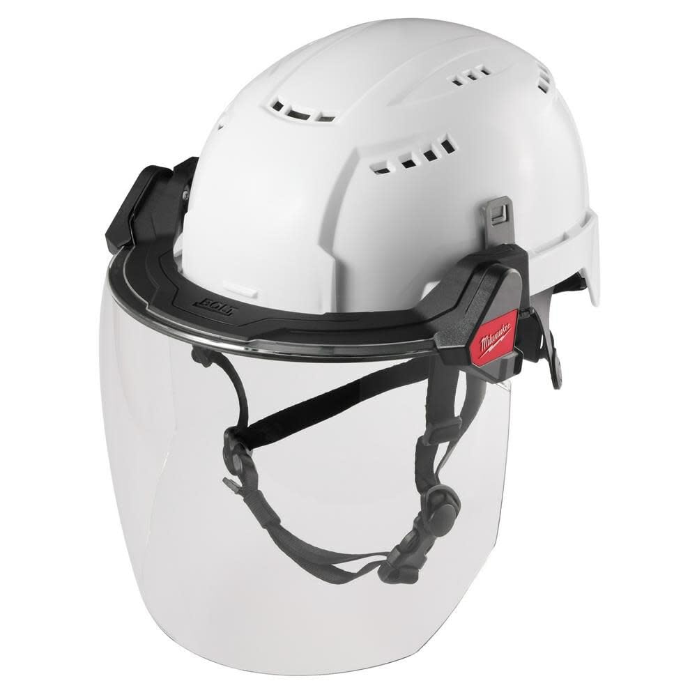 Milwaukee BOLT Full Face Shield, Clear, Compatible Safety Helmets & Hard Hats, 48-73-1420