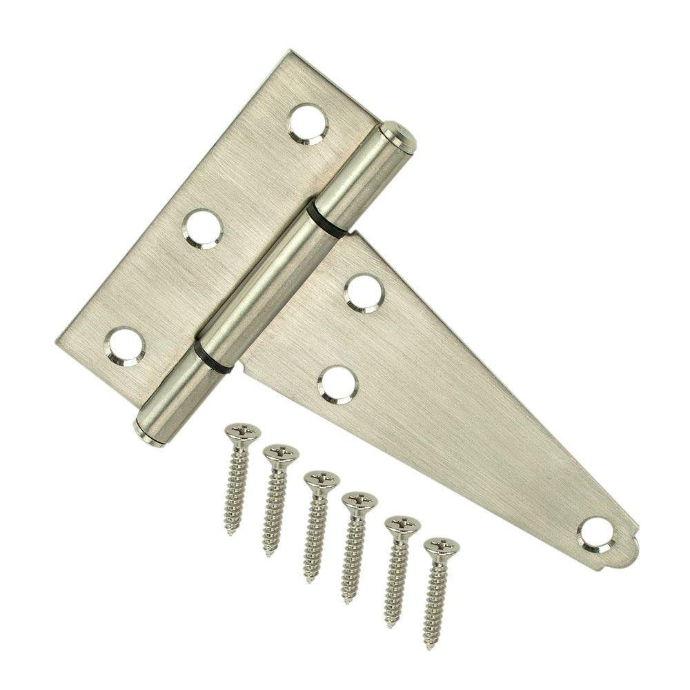 EVERBILT 4 in. Stainless Steel Heavy-Duty GATE TEE Hinge 14399