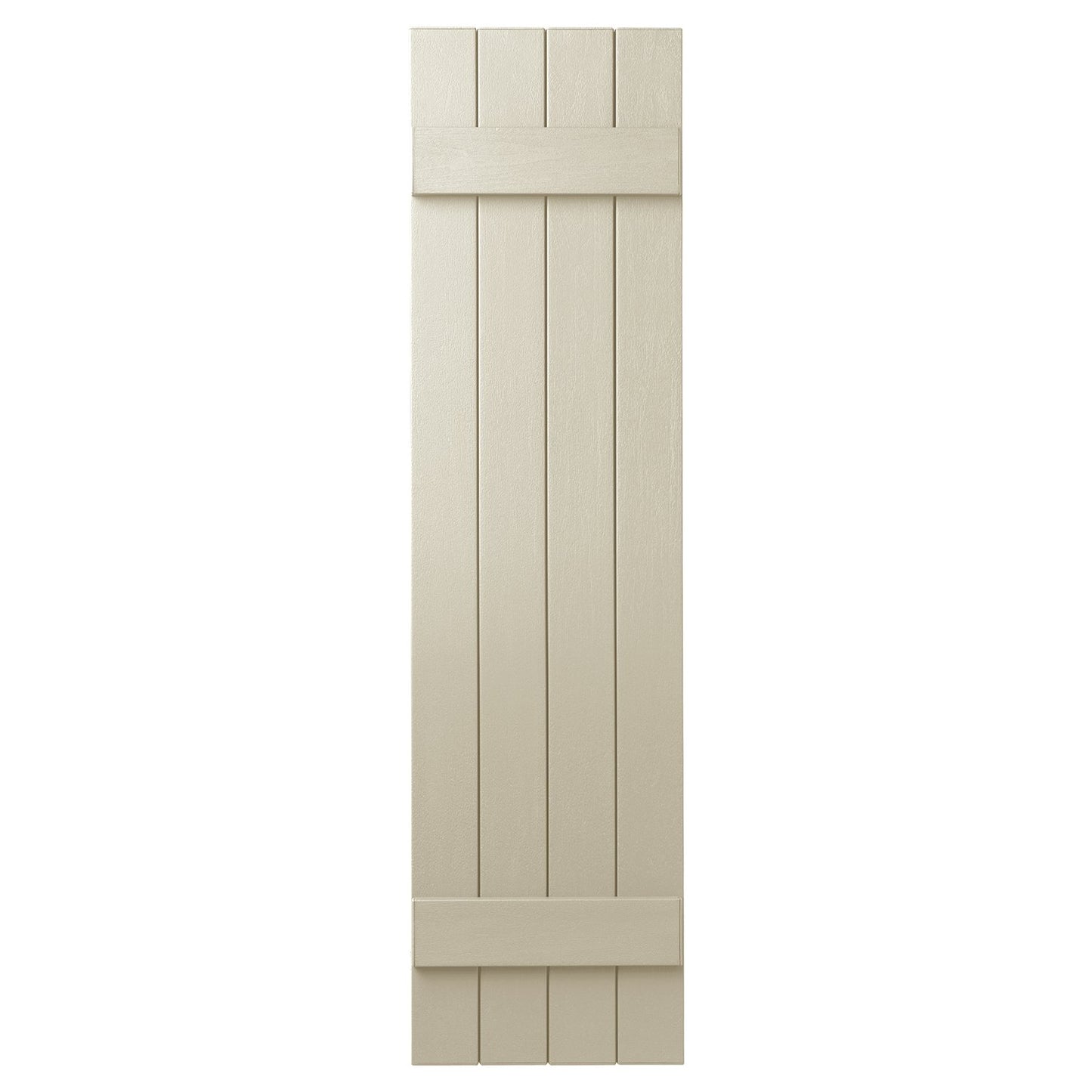 Ply Gem Shutters and Accents VIN4C1547 CRM 4 Board Closed Board & Batten Shutter, Sand Dollar