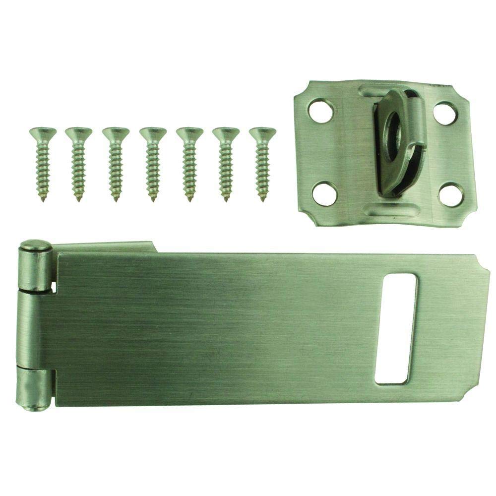 Everbilt 4-1/2 in. Stainless Steel Adjustable Staple Safety Hasp