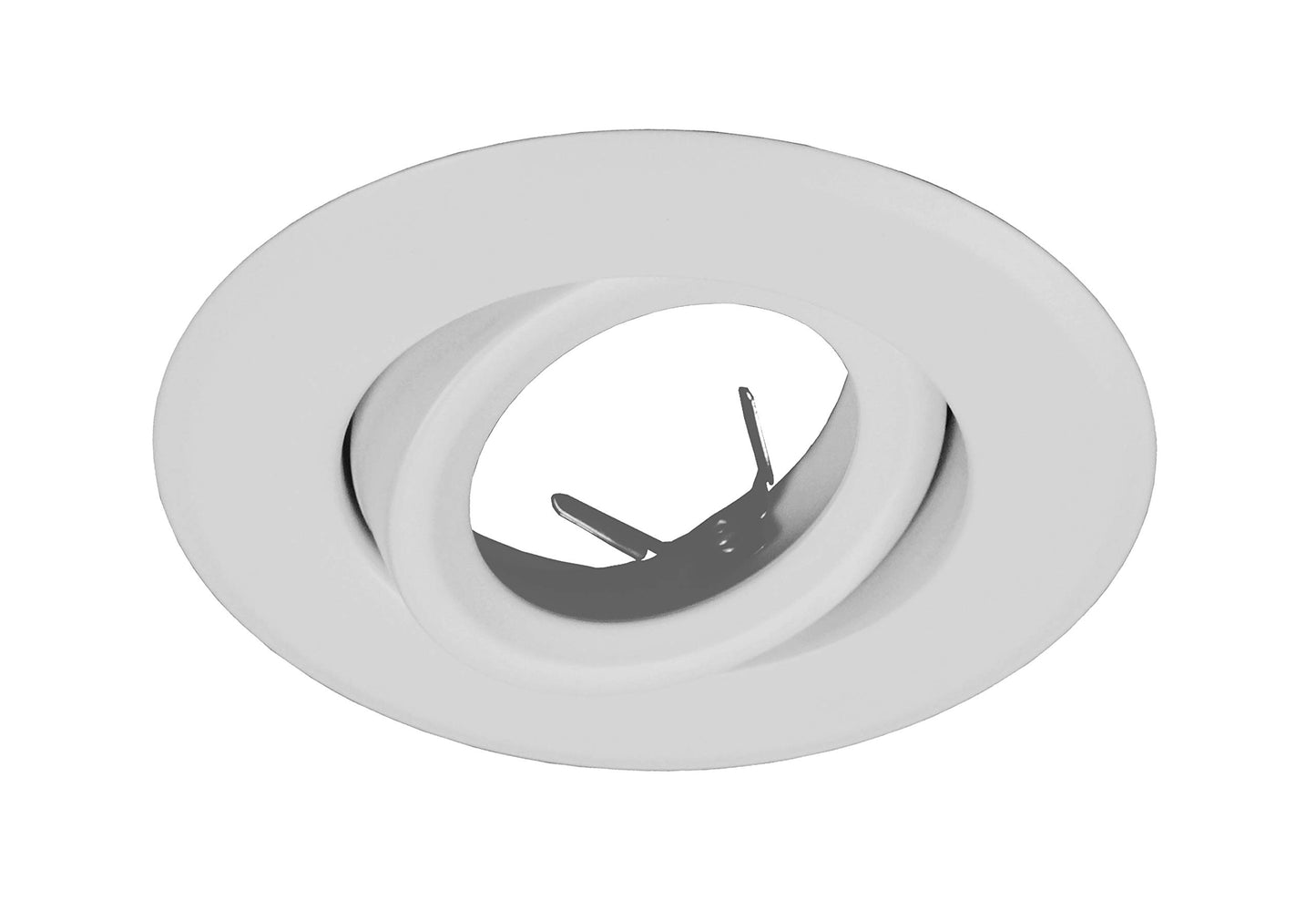 NICOR Lighting 4 in. White Recessed Adjustable Gimbal Ring Trim (19558WH)
