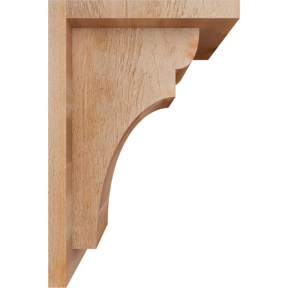 Ekena Millwork COR06X08X12YOR01RWR 6"W x 8"D x 12"H Yorktown Rough Sawn Corbel w/Backplate, Western Red Cedar