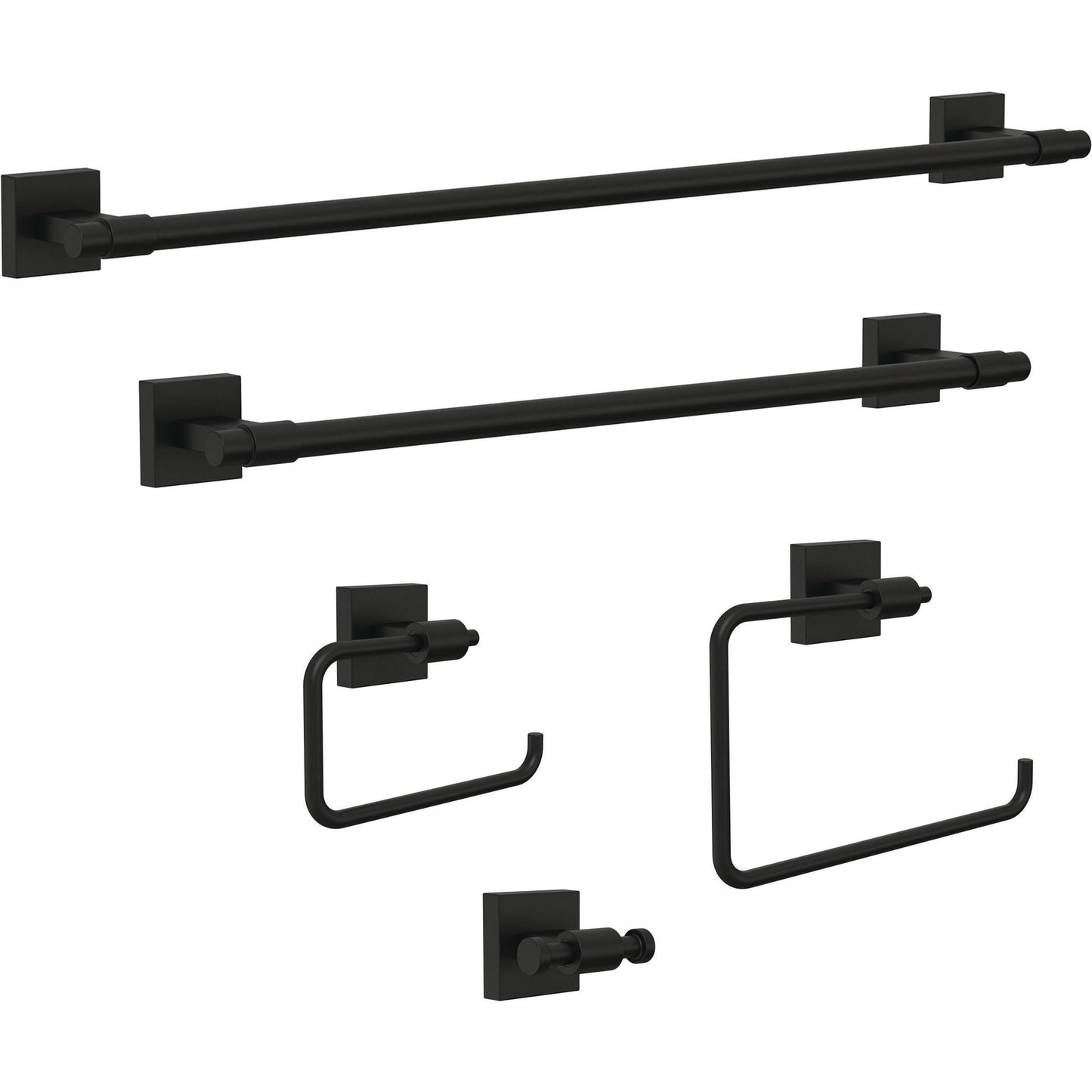 Franklin Brass Towel Rack | 18 Inch Matte Black Towel Bar for Bathroom, Kitchen | Maxted Accessories