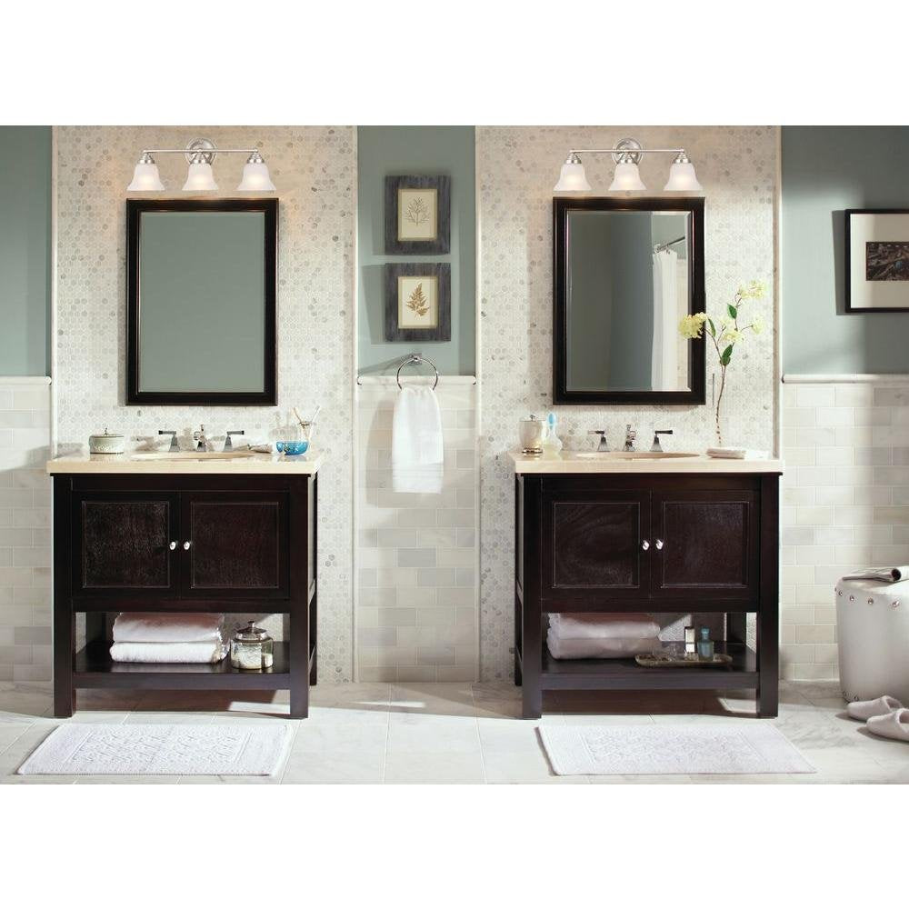 PARTS - MISSING GLASS SHADES - Hampton Bay EGM1393A-4/BN 3-Light Brushed Nickel Vanity