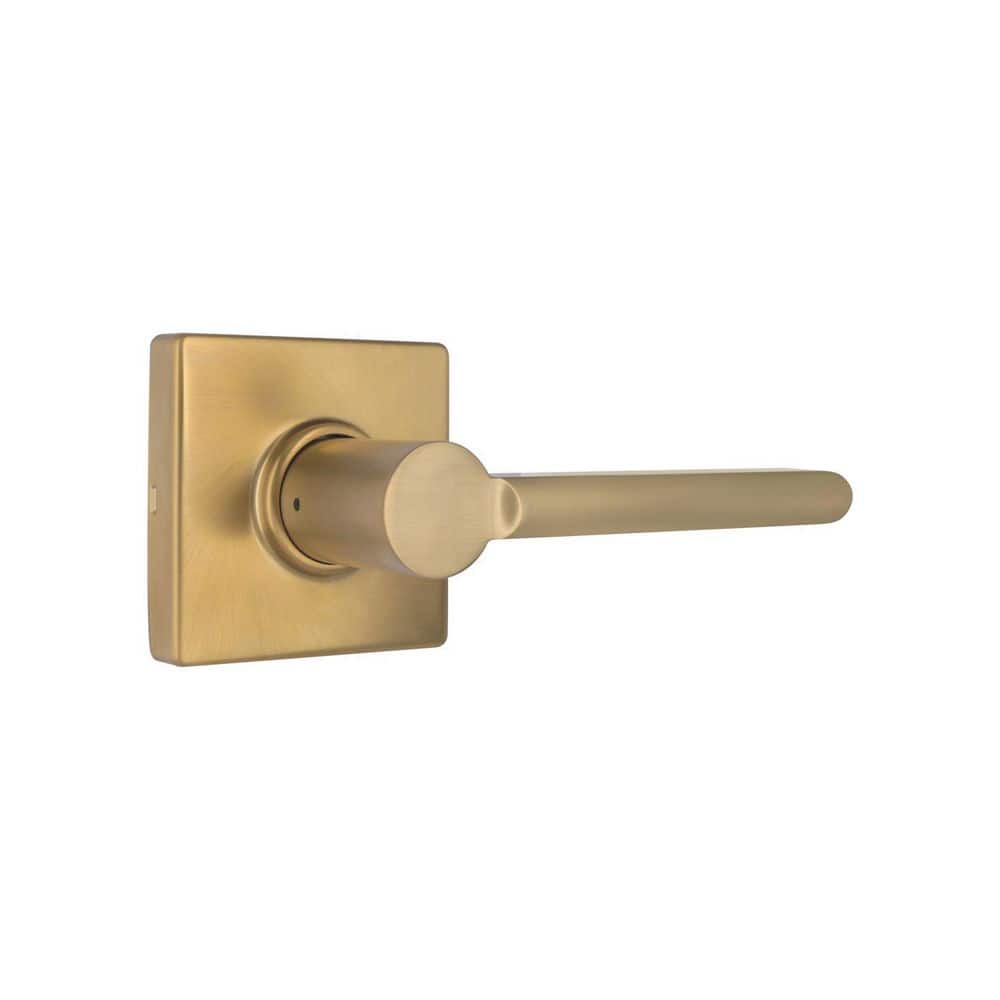 Tonebridge Brushed Gold Hall/Closet Door Handle with Square Rose