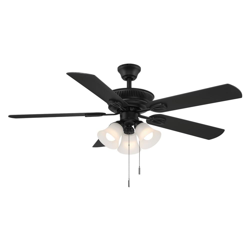 *READ* Glendale III 52 in. LED Indoor Matte Black Ceiling Fan with Light