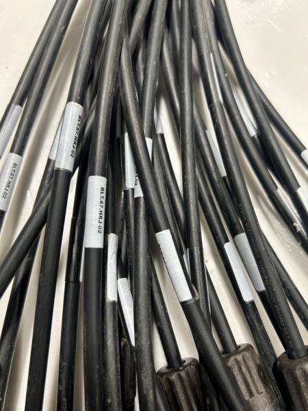 Lot of 24 Solar PV Cable Connectors with Red Protective Caps