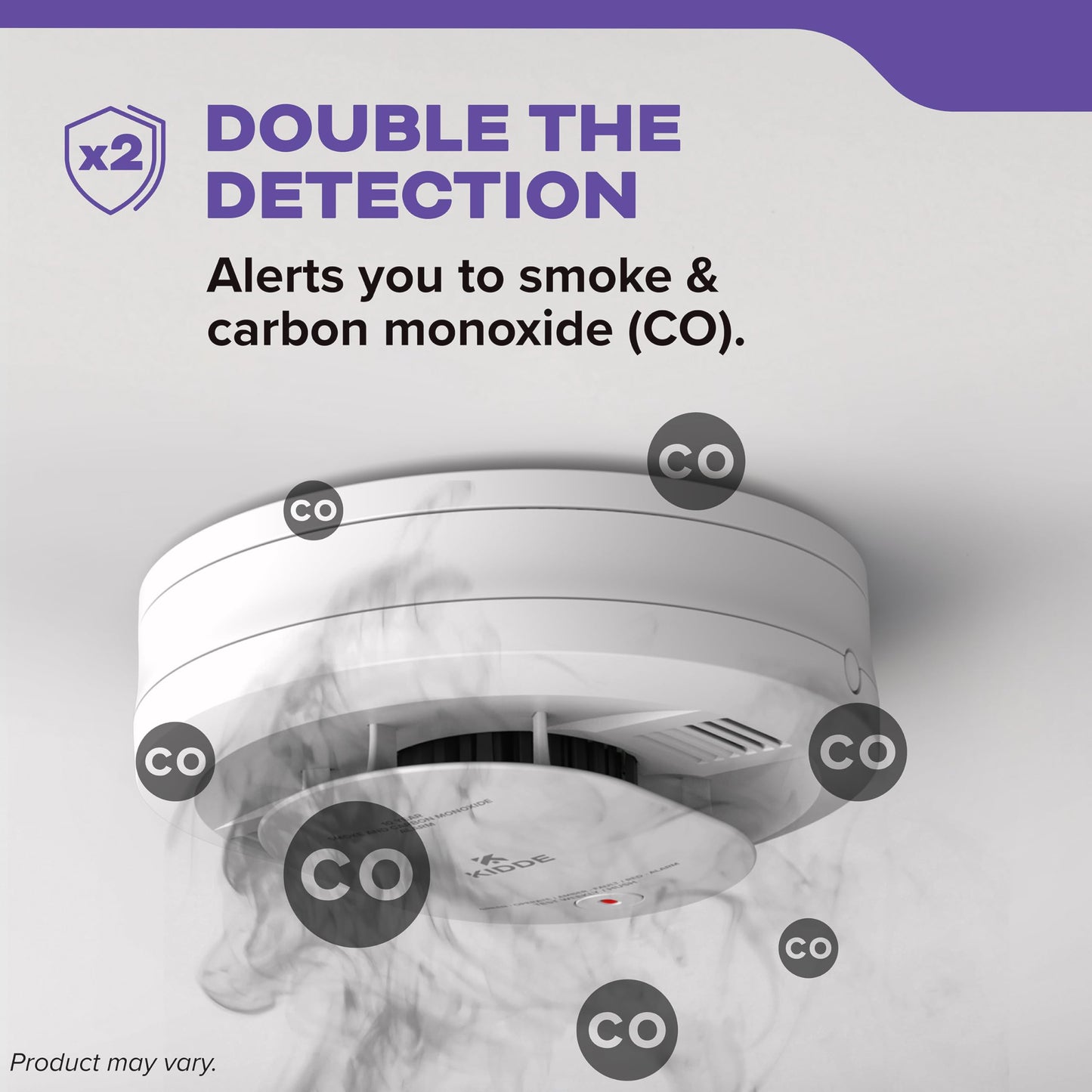 Kidde Smoke and Carbon Monoxide Detector, AA Battery Powered with LED Status Lights, 85 dB Alarm, 5 inches, 30CUDR, 4 Pack