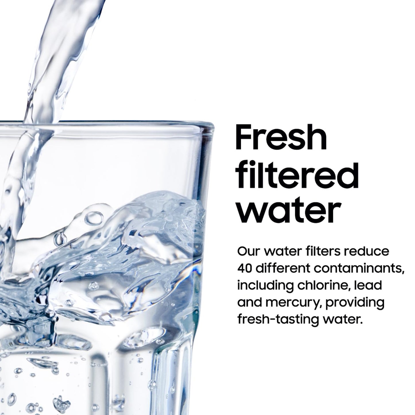Samsung HAF-QIN-2P/EXP Genuine Refrigerator Water Filter, Reduces 99% of Harmful Contaminants for Clean, Clear Drinking Water, 6-Month Life, Easy Install, Pack of 2