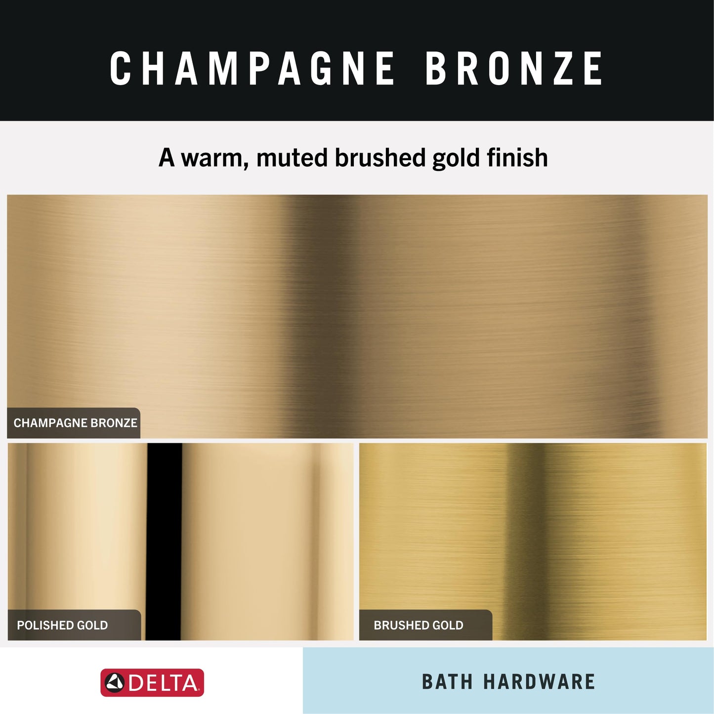 DELTA FAUCET 41519-CZ Contemporary Towel Bar/Assist Bar, 24-Inch, Champagne Bronze