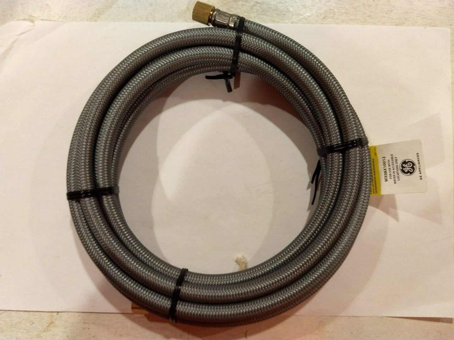 GE Appliance 12" Steel Braided Icemaker Stainless Steel Hose WX08X10012