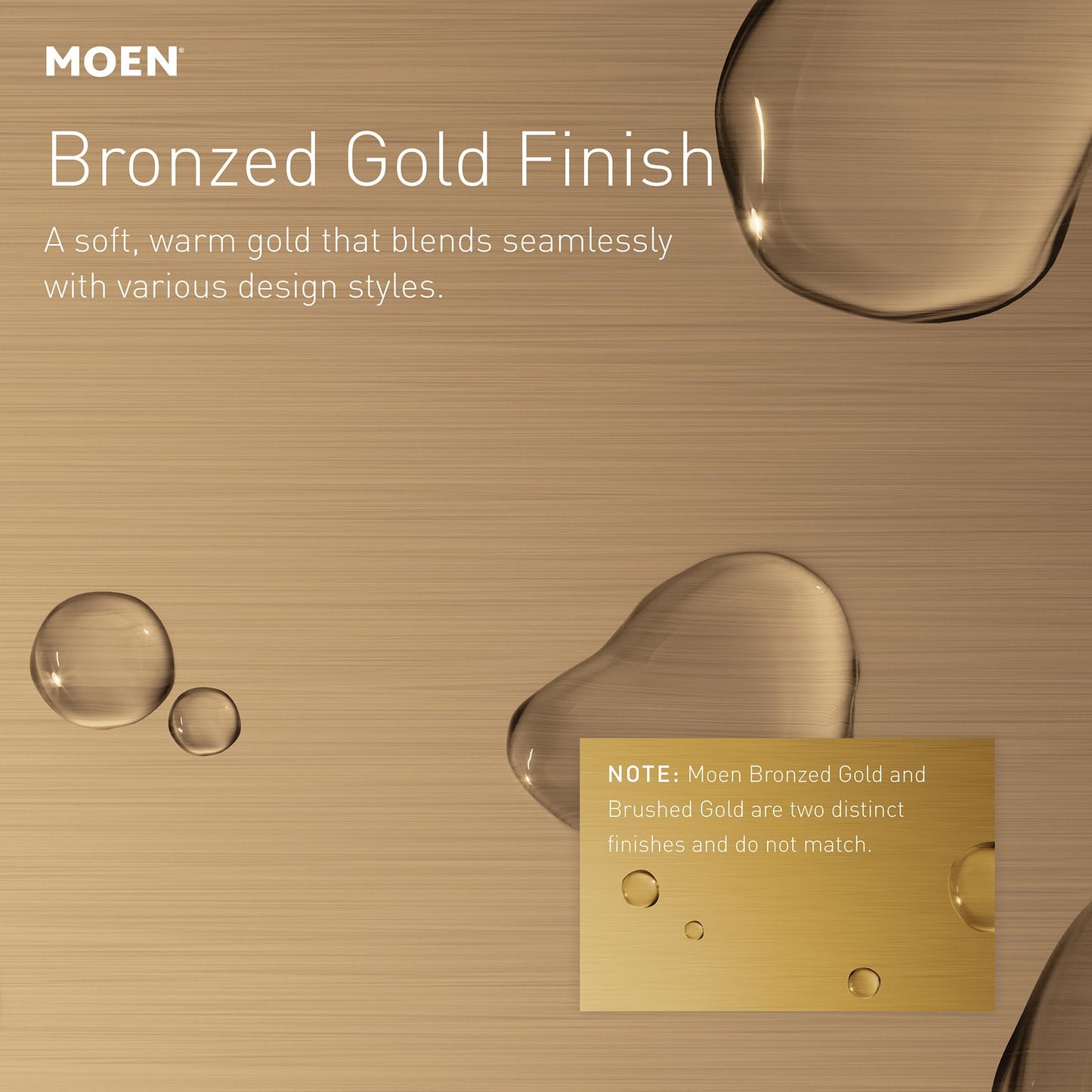 Moen Bronzed Gold Curved Adjustable Length Fixed Mount Single Shower Curtain Rod for Bathroom, CSR2160BZG
