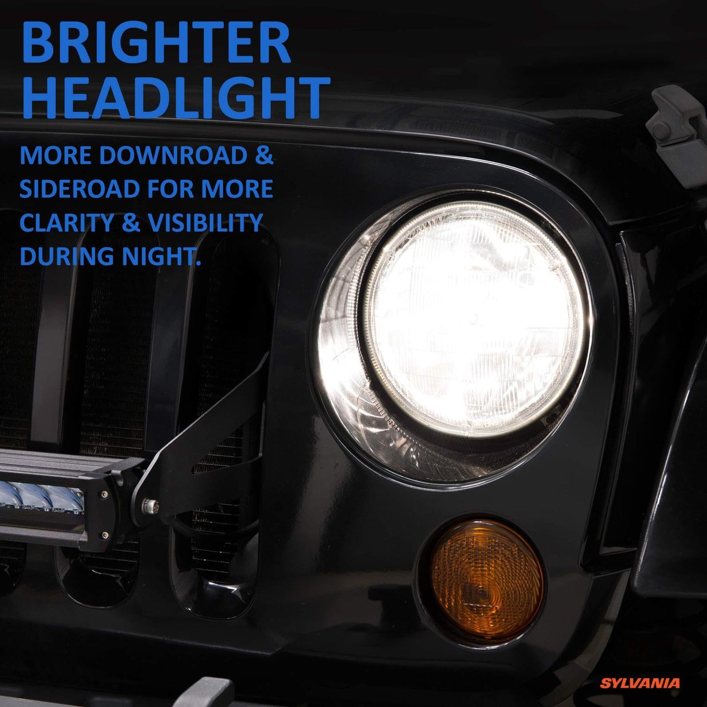 SYLVANIA - H6024 SilverStar Sealed Beam Headlight - High Performance Halogen Headlight Replacement (7 inch Round) PAR56, Brighter Whiter Light for Added Clarity Downroad and Sideroad (Contains 1 Bulb)
