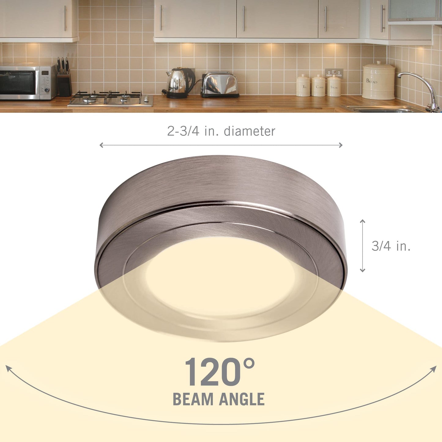 Armacost Lighting PureVue LED Puck Light, White, 5000K, 253412