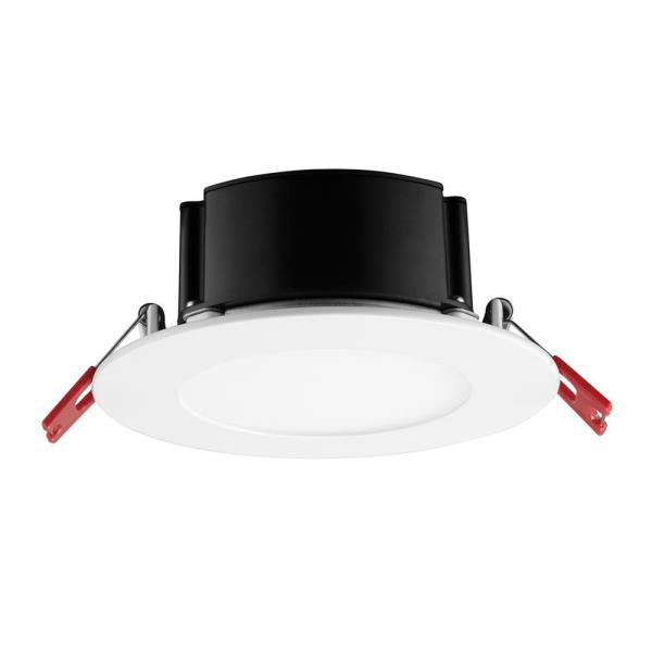 Box on Top Integrated LED 4 in Round Canless Recessed Light for Kitchen Bathroom Livingroom, White Soft White