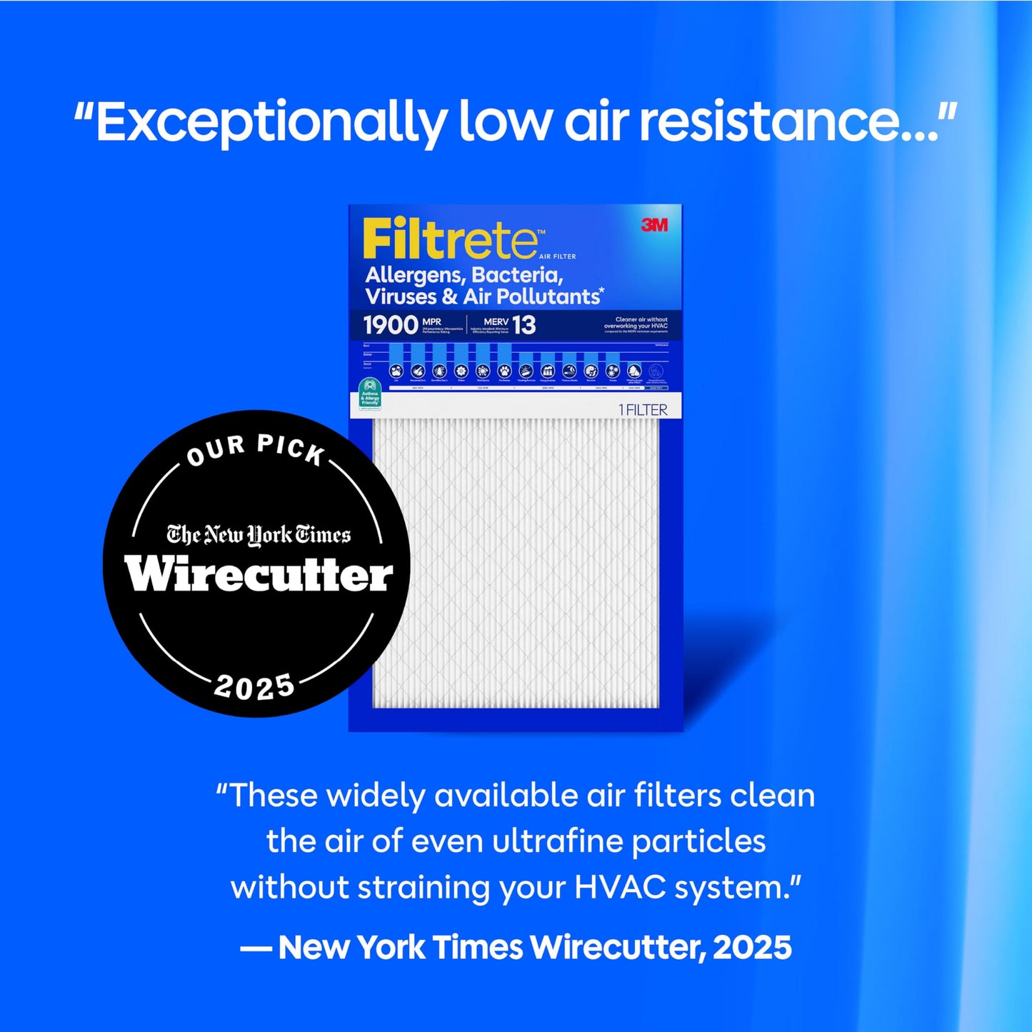 Filtrete 20x30x1 Air Filter, MERV 13 MPR 1900, Allergens, Bacteria, Viruses & Air Pollutants, 3-Month AC/Furnace Filters, Cleaner Air Reliable Airflow, 6 HVAC Filters(Act Size 19.62x29.62x0.78 in)