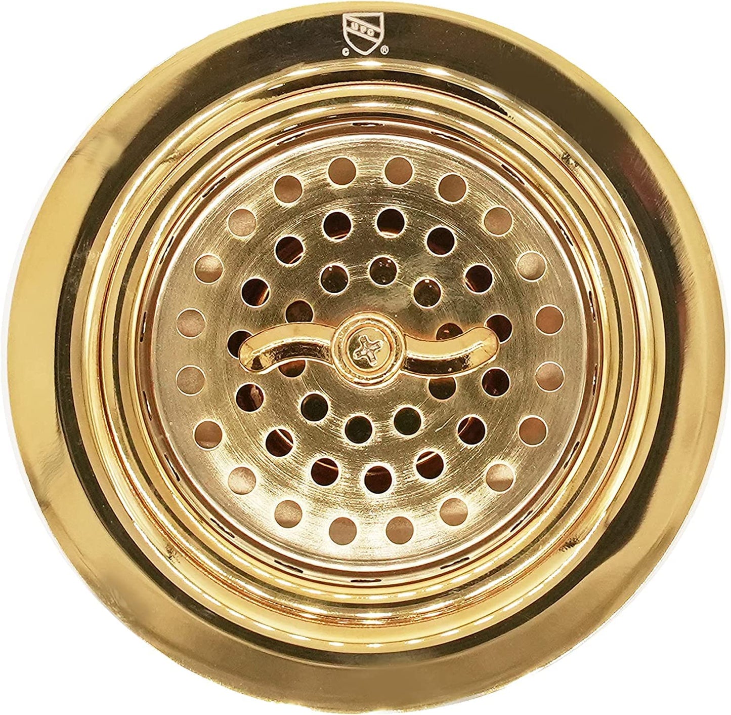 Westbrass CO2195S-01 Combo Pack 3-1/2" Wing Nut Twist Style Large Kitchen Sink Basket Strainer and Extra-Deep Collar Kitchen Sink Waste Disposal Flange with Strainer Stopper, Polished Brass
