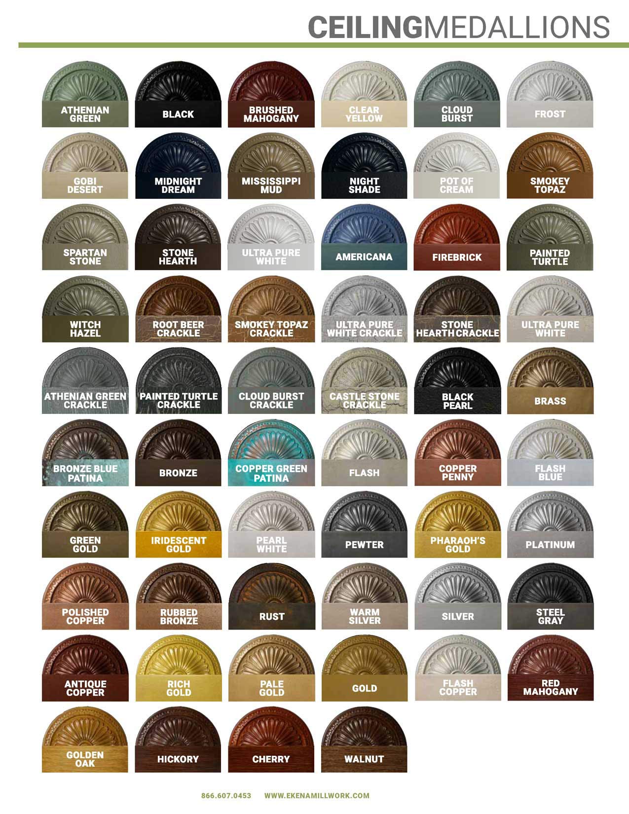 Ekena Millwork CM15BE2 15 3/4"OD x 3 7/8"ID x 3/4"P Berkshire Ceiling Medallion, Fits Canopies up to 7", 2 Piece