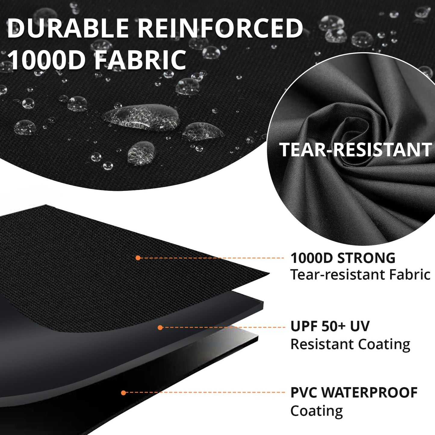 55 Inch Grill Cover for Outdoor Grill,600D Durable Waterproof Rip-Proof BBQ Cover,Fade Resistant Gas Grill Cover with Straps,3-4 Burner Barbecue Cover for Weber Char-Broil Nexgrill,etc