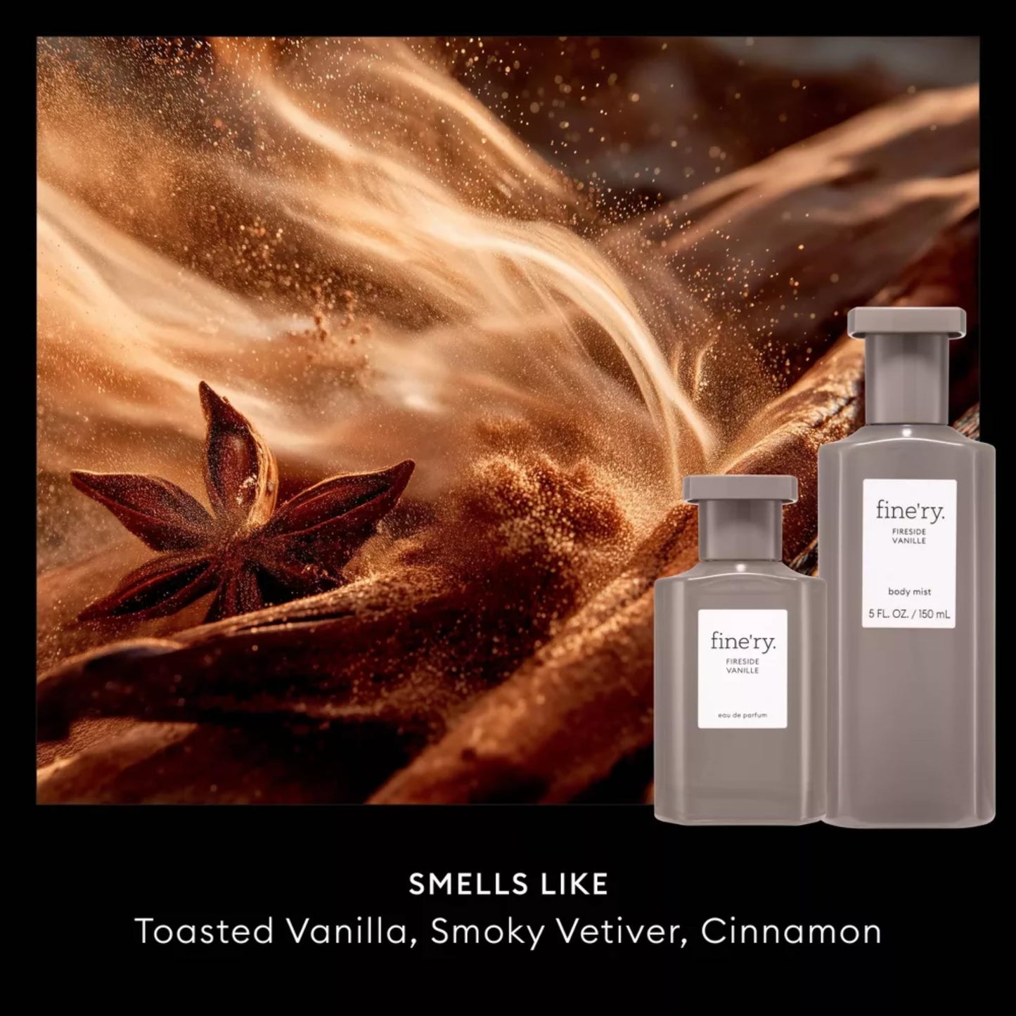 Fine'ry Eau De Parfum Women's Vanilla Perfume - Fireside Vanille, 2 fl oz