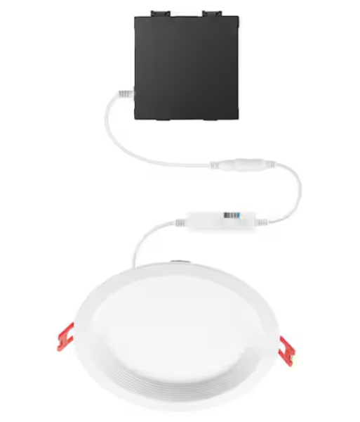 Premium Series 6 in. LED, 2-Level Lumen Select, Baffle Canless Recessed Light, Adjustable CCT