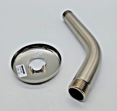 hansgrohe Installation 6-inch Modern Showerarm in Brushed Nickel, for Wall Mount Showerhead, 27411823