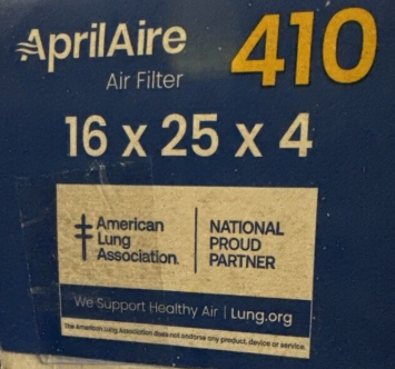 Genuine AprilAire 410 Replacement Filter for AprilAire Whole House Air Purifiers - MERV 11, Clean Air & Dust, 16x25x4 Air Filter (Pack of 2)