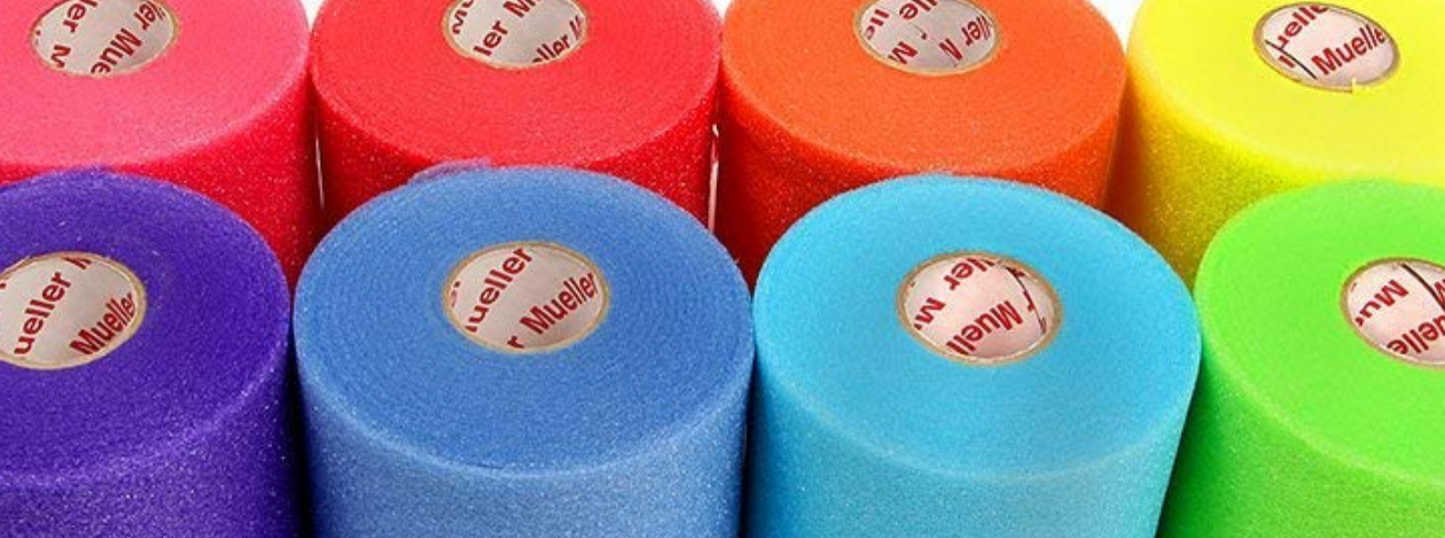 Mueller Rainbow Pack of Sports Pre-Wrap (8 Colors!),30 Yards,Rainbow