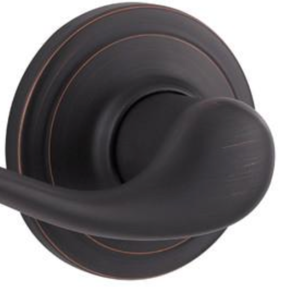 Tustin Venetian Bronze Left-Handed Half-Dummy Door Lever with Microban Antimicrobial Technology