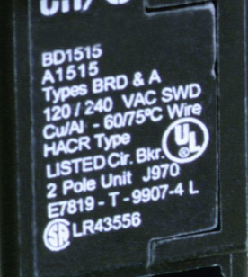Eaton BD 2-15 Amp Single Pole Tandem CTL Circuit Breaker C-H BD1515; 15-15A BD DUPLX 1P 120/240V