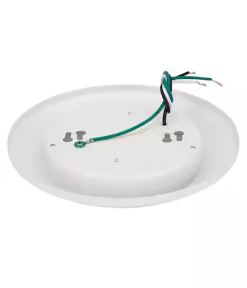 7 in. Matte White Slim LED Flush Mount 854 Lumens Soft White 3000K Indoor Bedroom Closet Kitchen Lighting