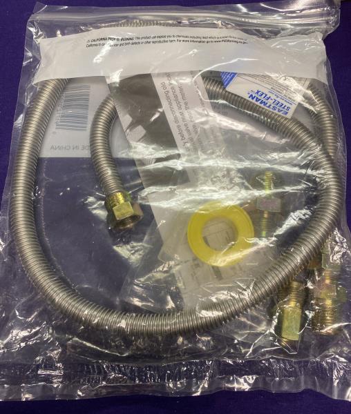 Gas Dryer Installation Kit Everbilt 48" Stainless Steel 69015HDN