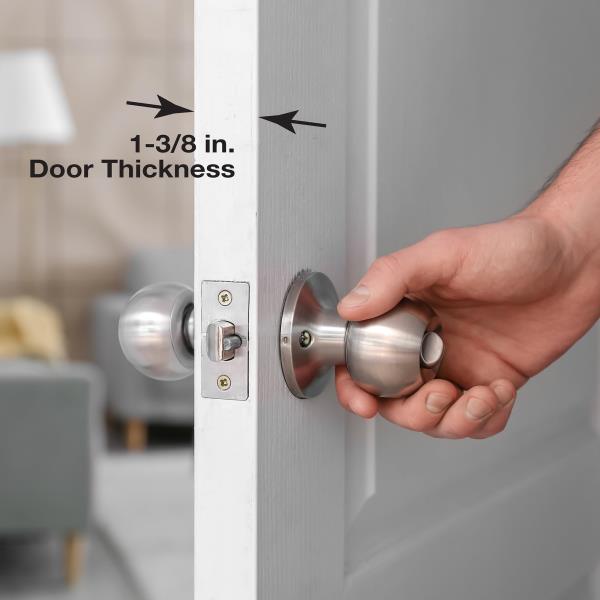 Prime-Line U 9587 Stainless Steel Lock and Door Reinforcement Plate for 1-3/8 In. Thick Doors, Stainless Steel Finish (Single Pack)
