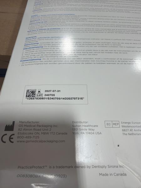 Dentsply Sirona Assure Plus Sterilization Pouches