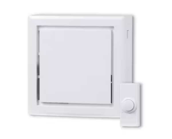 Defiant Wireless Battery Operated Doorbell Kit with Wireless Push Button White