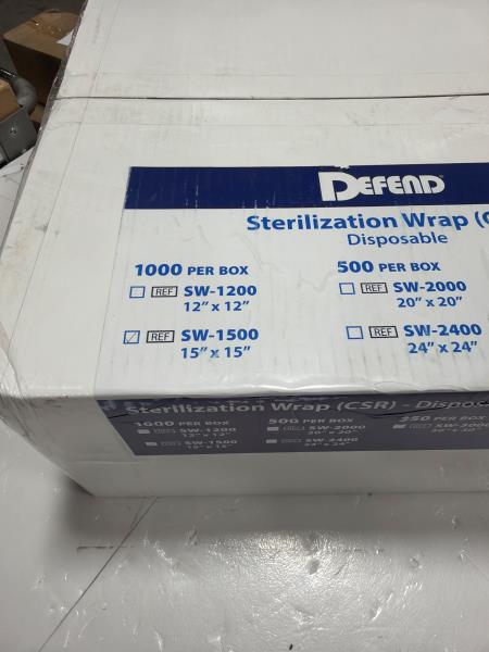 Defend Sterilization Wrap CSR Disposable SW-1500