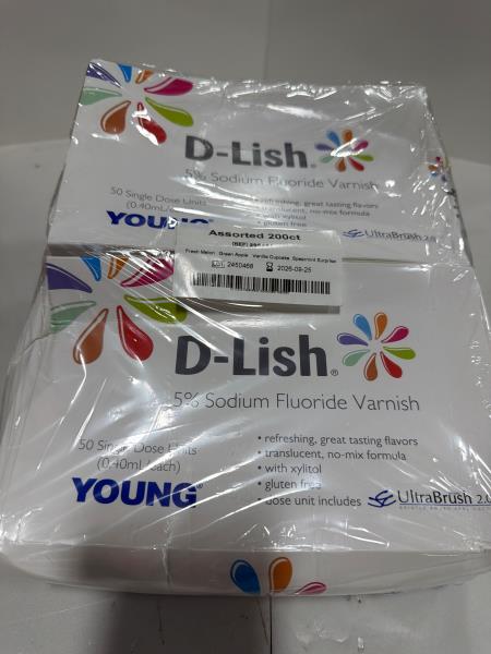 Young D-Lish 5% Sodium Fluoride Varnish 200ct