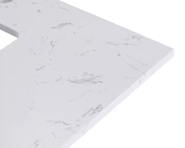 PROOX 36 in. W x 22 in. D Engineered Stone Composite Vanity Top in White - NO SINK