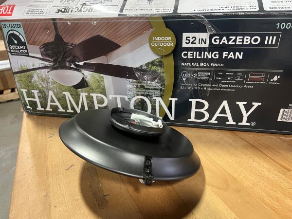 LIGHT KIT ONLY for Hampton Bay Gazebo III 52 in. Natural Iron Ceiling Fan 