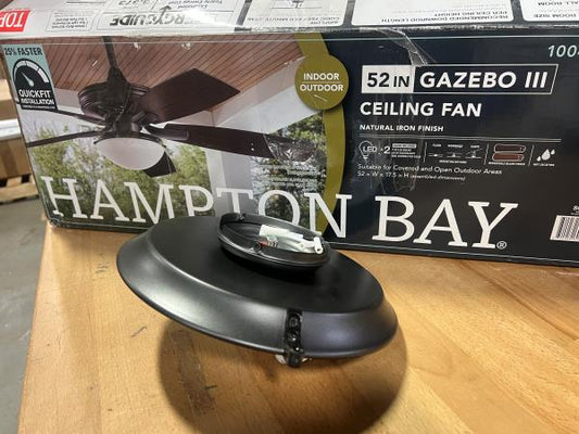 LIGHT KIT ONLY for Hampton Bay Gazebo III 52 in. Natural Iron Ceiling Fan 