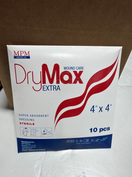 MPM Medical DryMax Extra Wound Dressing 4x4 10pcs