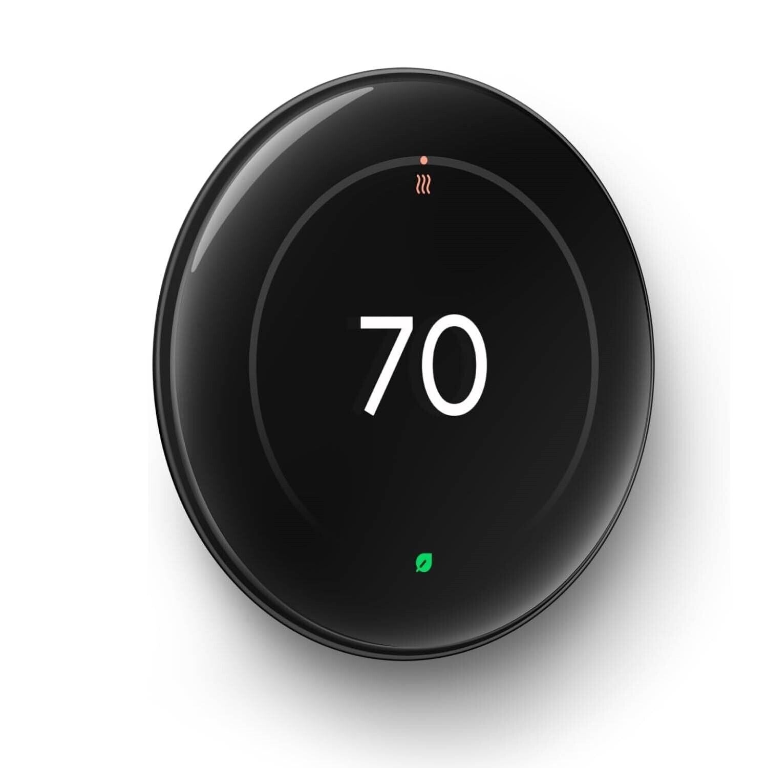 Google Nest Learning Thermostat 4th Gen with 2x Nest Sensors - Polished Obsidian