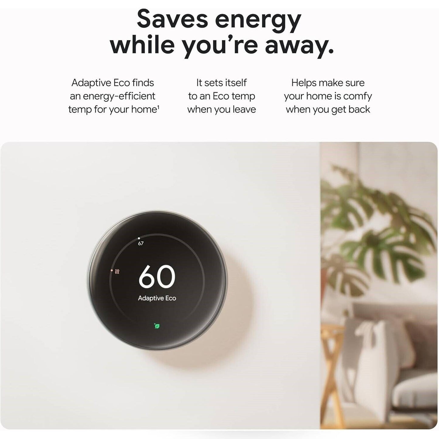 Google Nest Learning Thermostat 4th Gen with 2x Nest Sensors - Polished Obsidian